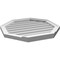 Ekena Millwork Octagonal Surface Mount PVC Gable Vent w/ 2"W x 2"P Brickmould Sill Frame, 26"W x 26"H GVPOC26X2603SN - alternate 5
